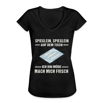 Hardtekk Techno Drogen Kokain Kokser - Frauen Vintage T-Shirt - Schwarz - Vorne - Danielle (179cm)