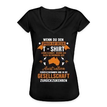 Australien - Frauen Vintage T-Shirt - Schwarz - Vorne