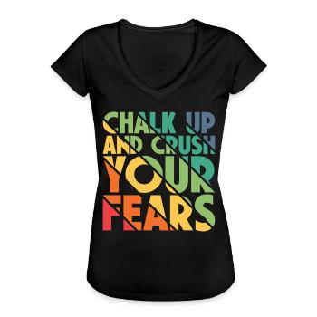 Bouldern Chalk Up Boulderer - Frauen Vintage T-Shirt - Schwarz - Vorne - Danielle (179cm)