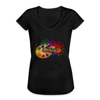artiste - T-shirt vintage Femme - noir - Devant - Danielle (179cm)