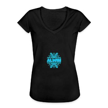 Alwin Alwin - Women's Vintage T-Shirt - black - Front - Danielle (179cm)