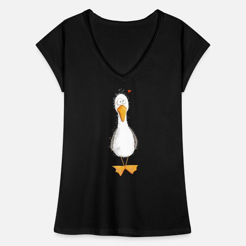 Möwe Urlaub Meer Mit Herz Frauen Vintage T-Shirt