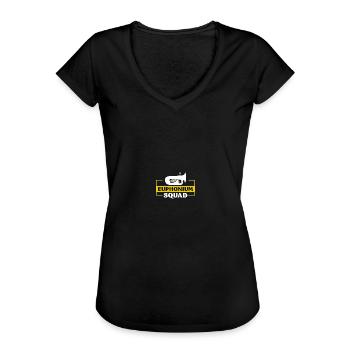 Tiefes Blech Marschieren Bariton Euphonium - Frauen Vintage T-Shirt - Schwarz - Vorne - Danielle (179cm)
