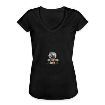Hog Hunter Schweinejagd - Frauen Vintage T-Shirt - Schwarz - Vorne - Danielle (179cm)