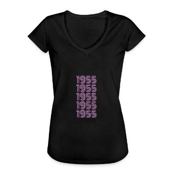 Célébrations 1955 - T-shirt vintage Femme - noir - Devant - Danielle (179cm)