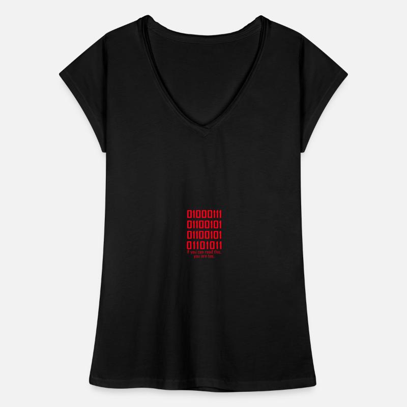 If You Can Read This You Are Too Binary Code Frauen Vintage T-Shirt