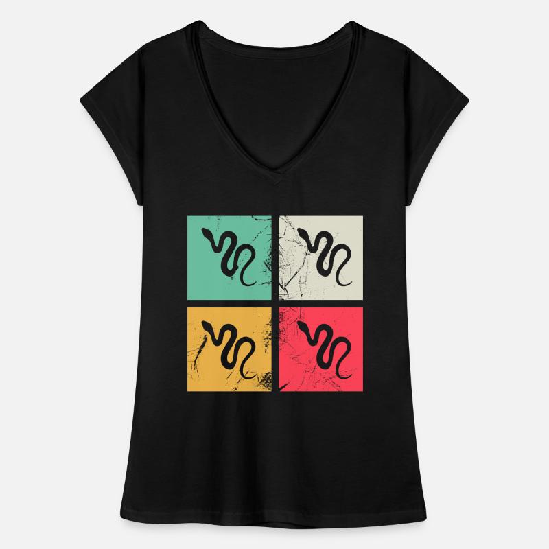 Snake Retro Reptile Python Gift idea Frauen Vintage T-Shirt