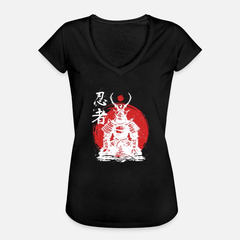Samouraïs Samouraï Épée de Samouraï et Samouraï Armure - T-shirt vintage Femme - noir