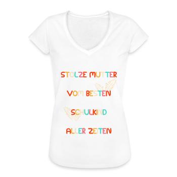 Stolze Mutter vom besten Schulkind - Schulbeginn - Frauen Vintage T-Shirt - Schwarz - Vorne - Danielle (179cm)