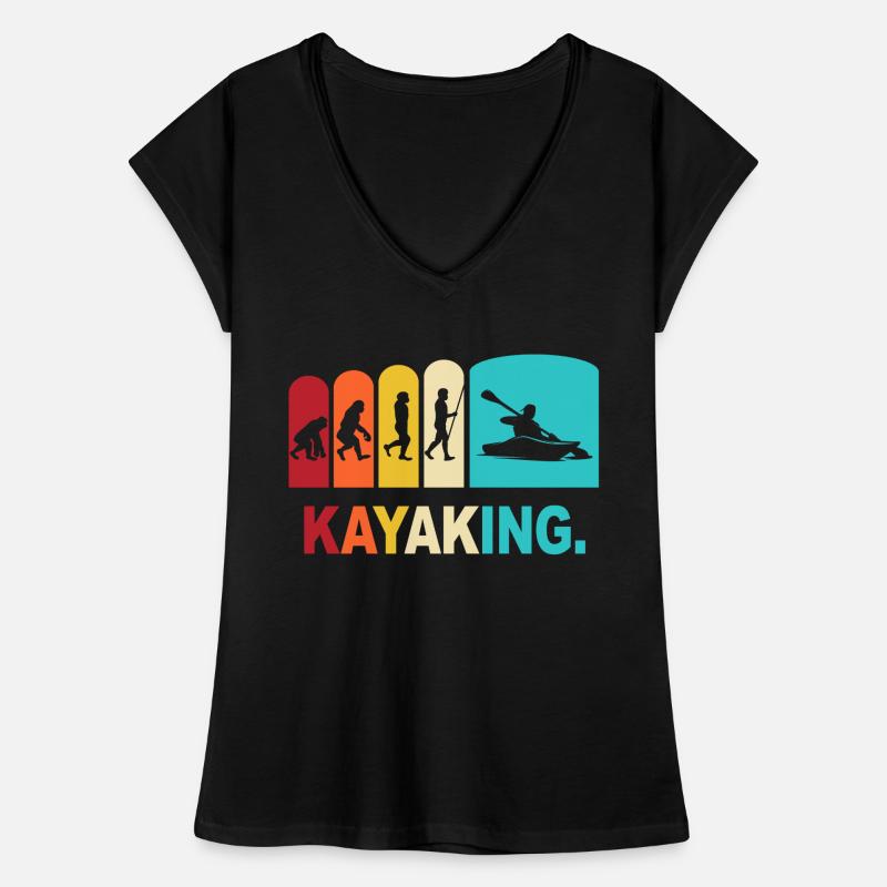 Kayaking Evolution Kayak Canoe Kayaker Women's Vintage T-Shirt
