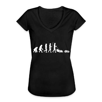 Mähroboter Evolutions Garten Rasenflüsterer - Frauen Vintage T-Shirt - Schwarz - Vorne - Danielle (179cm)