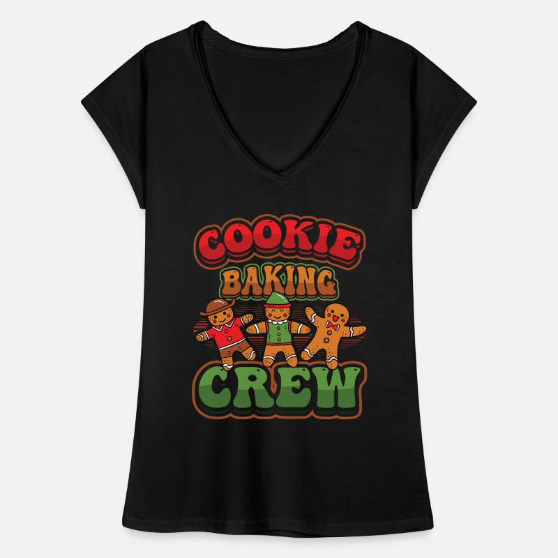 Cookie baking crew, Christmas, gingerbread. Women's Vintage T-Shirt