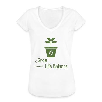 Grow Life Balance Jardinier amoureux des plantes - T-shirt vintage Femme - noir - Devant - Danielle (179cm)