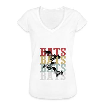 Bats Bats - Women's Vintage T-Shirt - black - Front - Danielle (179cm)