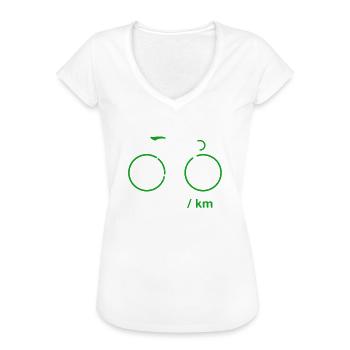 Radfahrer Rennrad Umweltschutz Klima Klimaschutz - Frauen Vintage T-Shirt - Schwarz - Vorne - Danielle (179cm)