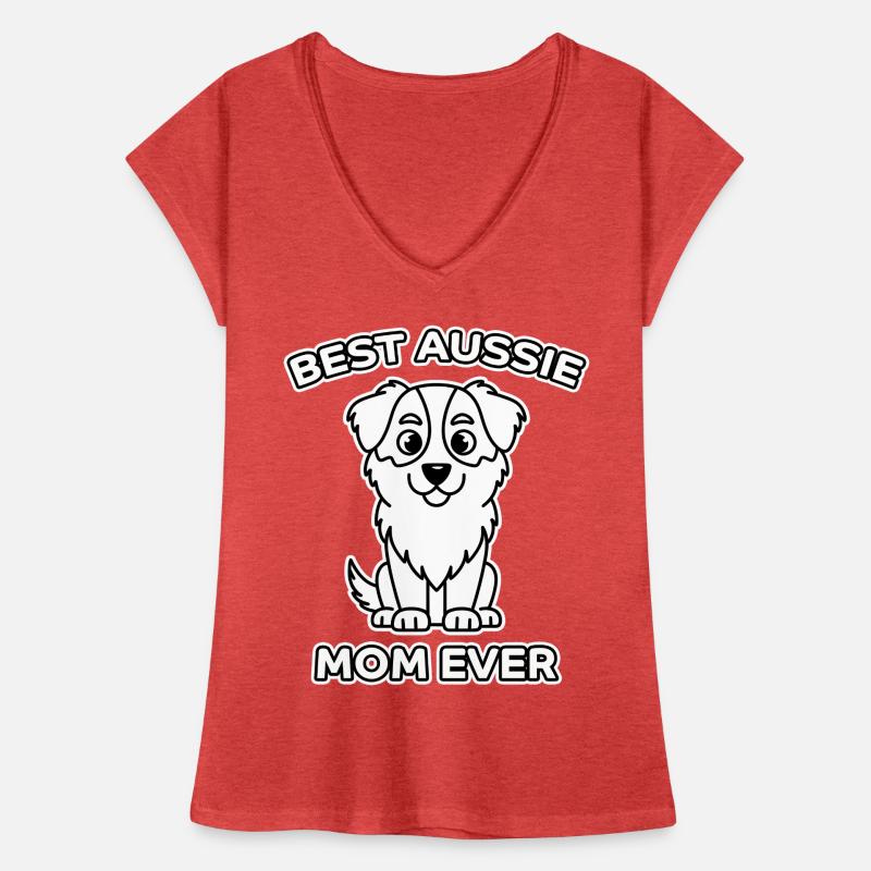 Australian Shepherd Mama Lustiges Aussie Geschenk Frauen Vintage T-Shirt