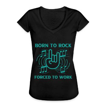Rock Rocker Musiciens de musique rock - T-shirt vintage Femme - noir - Devant - Danielle (179cm)