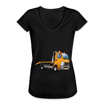 Tow truck tow truck tow truck - Women's Vintage T-Shirt - black - Front - Danielle (179cm)