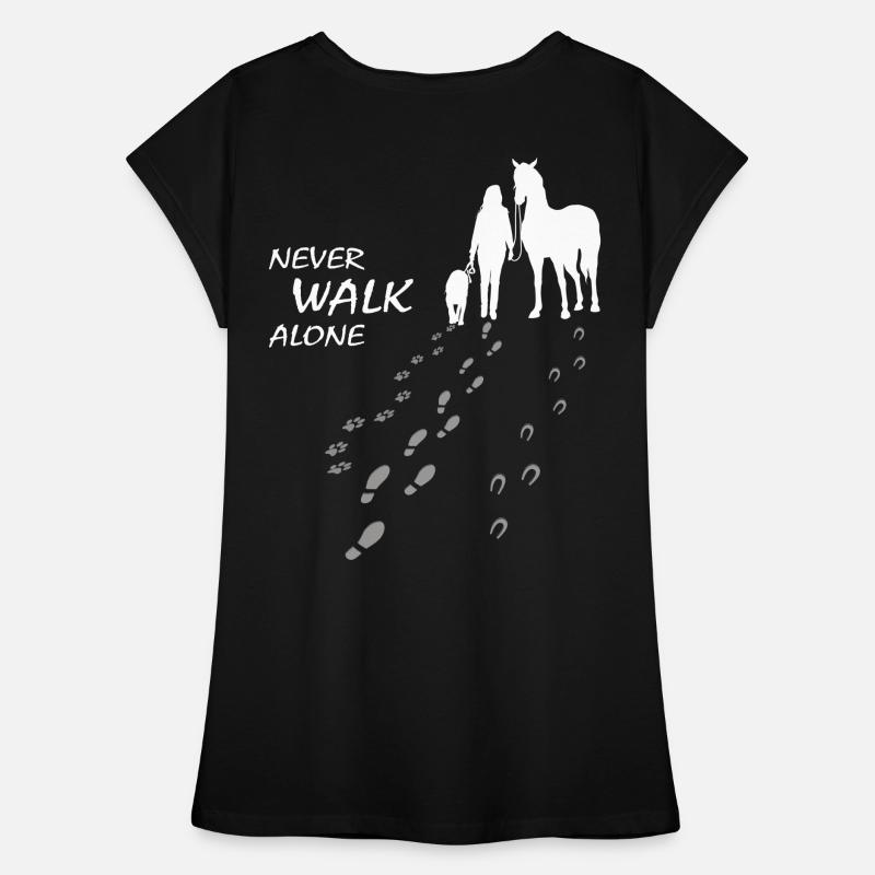 Hund Pferd Reiterin - Never walk alone, gemeinsam Frauen Vintage T-Shirt