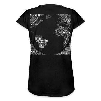 We Cheer For You - White - Women's Vintage T-Shirt - black - Back - Danielle (179cm)