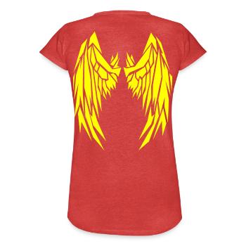 2reborn Angelwings Wings Flügel Engelflügel 2 - Frauen Vintage T-Shirt - Rot meliert - Hinten - Danielle (179cm)