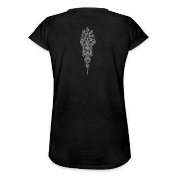 Viking Tribal - T-shirt vintage Femme - noir - Dos - Danielle (179cm)