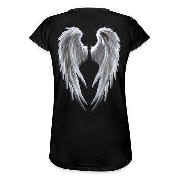 Angel Wings in white - Frauen Vintage T-Shirt - Schwarz - Hinten