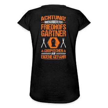 Friedhofsgärtner Friedhof Cemetery Gardener - Frauen Vintage T-Shirt - Schwarz - Hinten - Danielle (179cm)