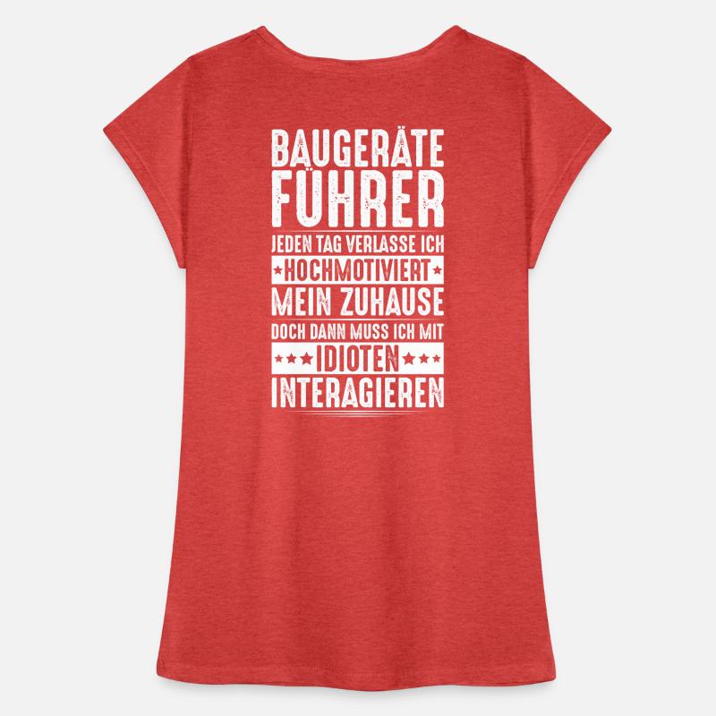 Baugeräteführer Kranführer Baggerfahrer Baugeräte Frauen Vintage T-Shirt