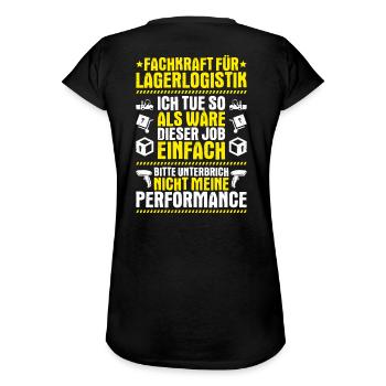 Fachkraft für Lagerlogistik Warehouse Worker Lager - Frauen Vintage T-Shirt - Schwarz - Hinten - Danielle (179cm)