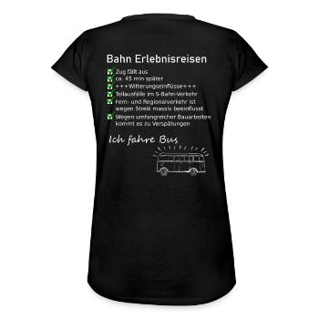 Bahn Erlebnisreisen - Ich fahre Bus - Frauen Vintage T-Shirt - Schwarz - Hinten - Danielle (179cm)