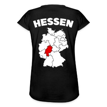 Bundesland Hessen - Frauen Vintage T-Shirt - Schwarz - Hinten - Danielle (179cm)