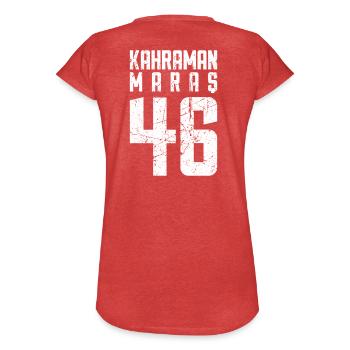 Maras 46 Türkei Turkiye Geschenk Urlaub TR Türk - Frauen Vintage T-Shirt - Rot meliert - Hinten - Danielle (179cm)