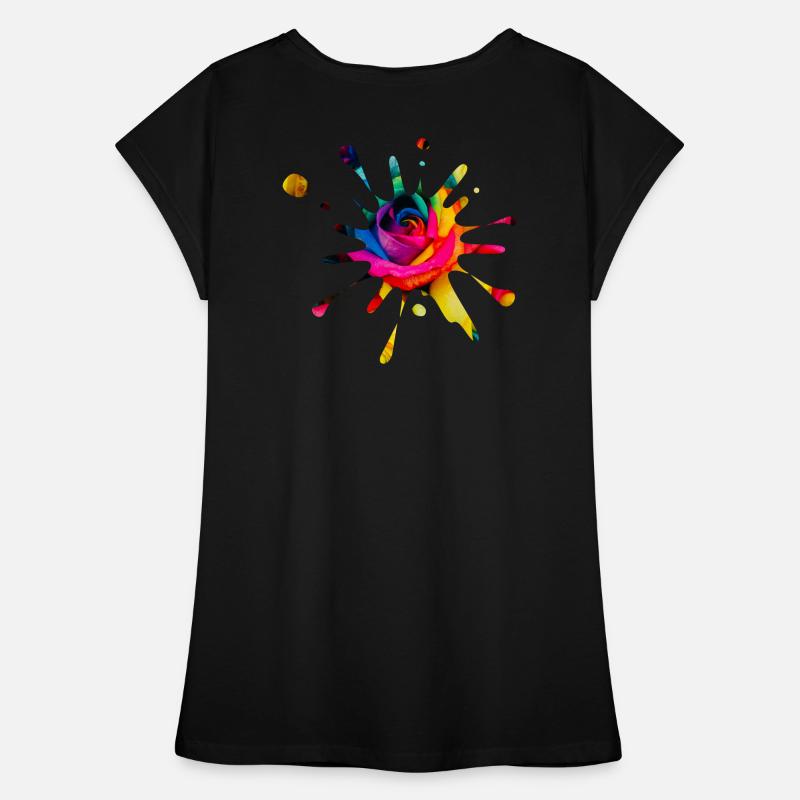 Splash Rose - éclaboussure de couleur T-shirt vintage Femme