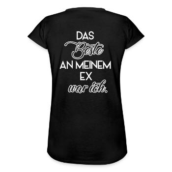 Das Beste an meinem Ex war ich - Frauen Vintage T-Shirt - Schwarz - Hinten - Danielle (179cm)