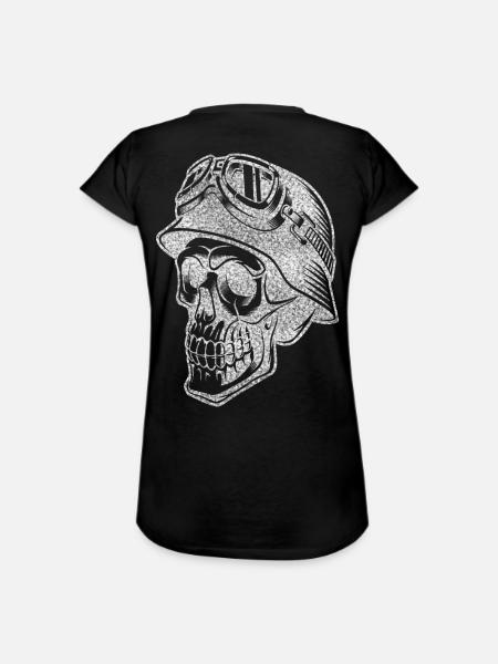 Biker skull t-shirt Bikerschädel - Women's Vintage T-Shirt - black