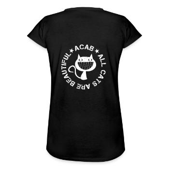 All Cats Are Beautiful - Frauen Vintage T-Shirt - Schwarz - Hinten - Danielle (179cm)
