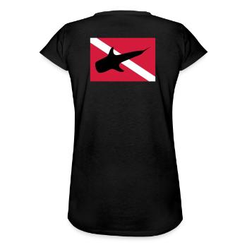 whale shark - Women's Vintage T-Shirt - black - Back - Danielle (179cm)