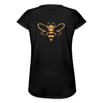 bee in gold || Abeille - T-shirt vintage Femme - noir - Dos - Danielle (179cm)