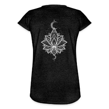 MANDALALOTUS blanc - T-shirt vintage Femme - charbon - Dos - Danielle (179cm)
