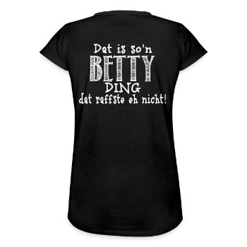 Betty - Frauen Vintage T-Shirt - Schwarz - Hinten - Danielle (179cm)