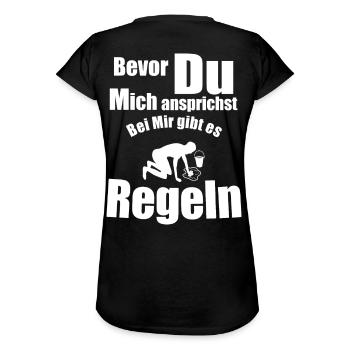 Herrin Hausherrin Hausregeln - Frauen Vintage T-Shirt - Schwarz - Hinten