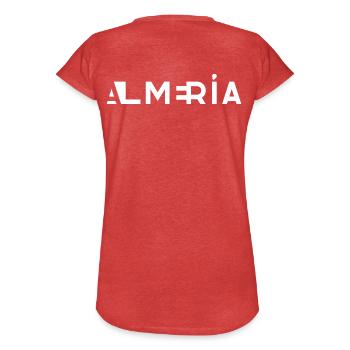 ALMERÍA – Andalousie – Espagne - T-shirt vintage Femme - rouge chiné - Dos - Danielle (179cm)