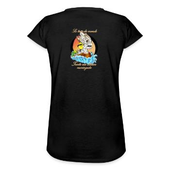 Zitronen-Baiser-Torte - Frauen Vintage T-Shirt - Schwarz - Hinten - Danielle (179cm)