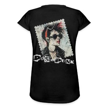 Retro Punk Rock Stamp Design - PosPunk - Women's Vintage T-Shirt - black - Back