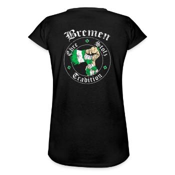 Bremen Ehre Stolz Tradition No II - Frauen Vintage T-Shirt - Schwarz - Hinten - Danielle (179cm)