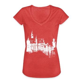  Deutschland Bayern I Love Germany - Frauen Vintage T-Shirt - Rot meliert - Vorne