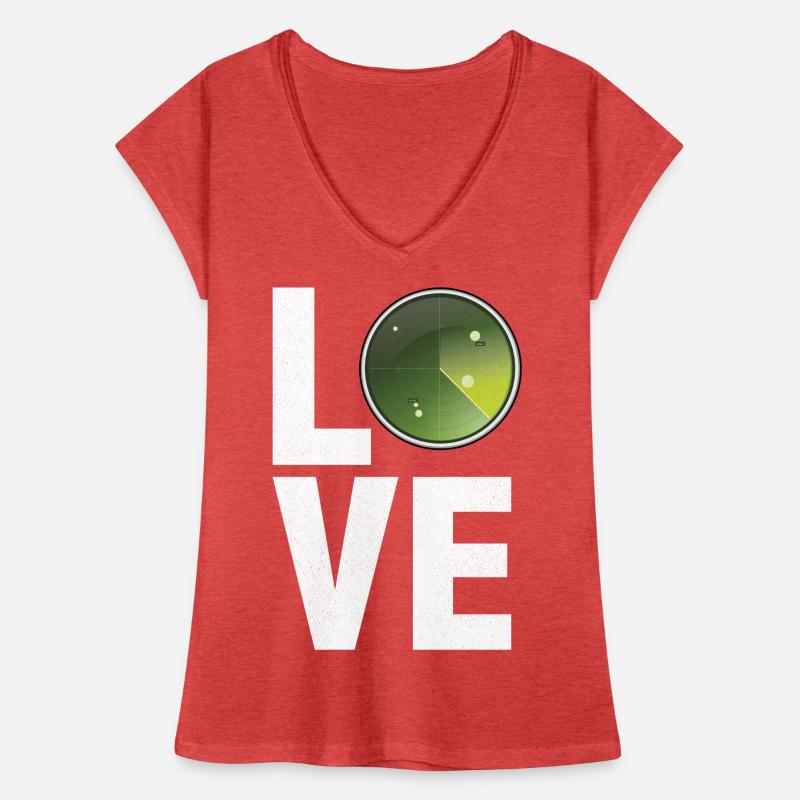 Air Traffic Controller Love Radar Flight Control Frauen Vintage T-Shirt