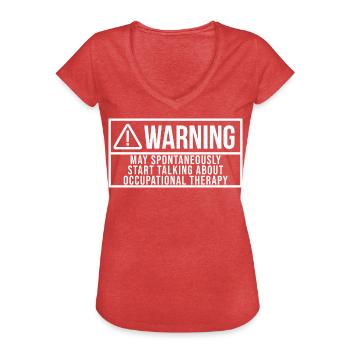 Ergotherapie Ergotherapie - Frauen Vintage T-Shirt - Rot meliert - Vorne