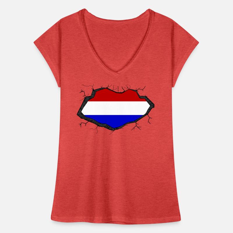 Percée du drapeau hollandais T-shirt vintage Femme